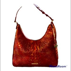 Brahmin Tabitha chili melbourne genuine leather handbag